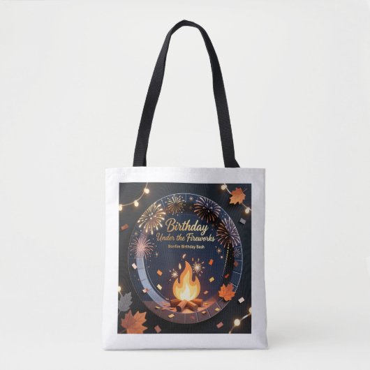 Elegant Bonfire Night Birthday Tote Bag (Voorkant)