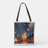 Elegant Bonfire Night Birthday Tote Bag (Achterkant)