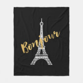 Elegant Bonjour Eiffel Tower Fleece Deken (Voorkant)