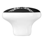 Elegant Bonjour Eiffel Tower Keramische Knop (Zijkant)