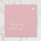 Elegant boog bloemenmonogram Baby shower Bedankjes Labels (Achterkant)