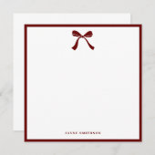 Elegant boog gepersonaliseerd briefpapier bedankkaart (Voorkant / Achterkant)