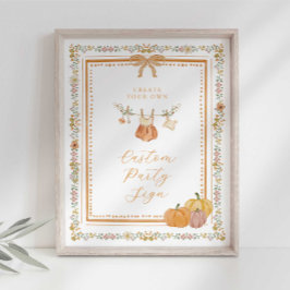Elegant Boog Vallende in Liefde Baby Shower Aangep Poster