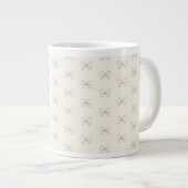 Elegant Boogpatroon Moederdag Grote Koffiekop (Voorkant rechts)
