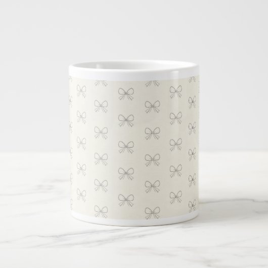 Elegant Boogpatroon Moederdag Grote Koffiekop (Voorkant)