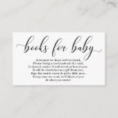 Elegant Book Request - Baby shower Invitation Informatiekaartje (Voorkant)