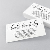 Elegant Book Request - Baby shower Invitation Informatiekaartje