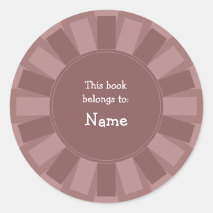 Elegant bookplate ontwerp ronde sticker