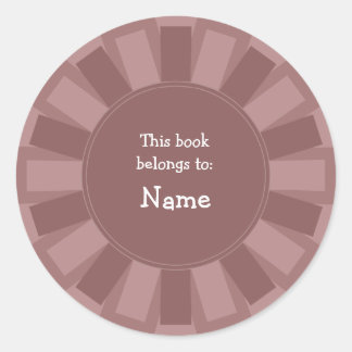 Elegant bookplate ontwerp ronde sticker