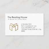 Elegant Bookstore Library Professional Librarian Visitekaartje (Voorkant)