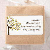 Elegant boom met gouden folie verlaat moderne brui etiket (Insitu)