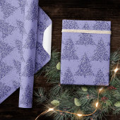 Elegant boompatroon | Charmante Lavendel Kerstmis Cadeaupapier