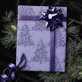 Elegant boompatroon | Charmante Lavendel Kerstmis Cadeaupapier