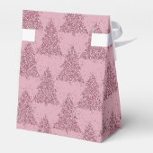 Elegant boompatroon | Dusty Mauve Pink Christmas Bedankdoosjes (Achterkant)