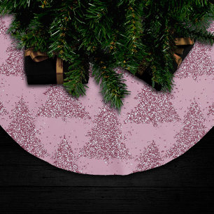 Elegant boompatroon Dusty Mauve Pink Christmas Kerstboom Rok