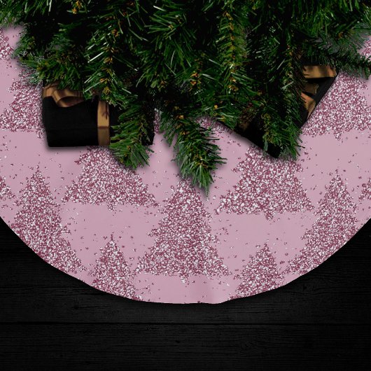 Elegant boompatroon | Dusty Mauve Pink Christmas Kerstboom Rok