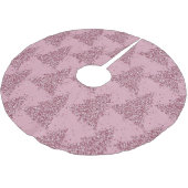 Elegant boompatroon | Dusty Mauve Pink Christmas Kerstboom Rok (Gekanteld)