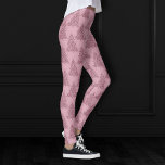 Elegant boompatroon | Dusty Mauve Pink Christmas Leggings<br><div class="desc">Dit is het seizoen voor vrolijke draagbare kunst! Flirty shimmery stoffige mauve en luxe geperst roos roze palet met patroon vakantie mode kleding. Dit leuke feestelijke ontwerp heeft een grillige fonkelende kerstbomen met een frisse verfspatten versterkt met faux metallic glitter samen met een bijpassende laag profiel solide achtergrond. Voor andere...</div>