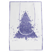 Elegant boompatroon | Dusty Mauve Pink Christmas Medium Cadeauzakje (Achterkant)