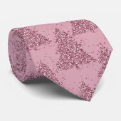 Elegant boompatroon | Dusty Mauve Pink Christmas Stropdas (Opgerold)