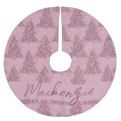 Elegant boompatroon | Dusty Mauve Pink Custom Kerstboom Rok (Voorkant)