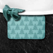 Elegant boompatroon | Luxe Aqua Mint Kerstmis Badmat