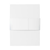 Elegant Bord Blauw Roos Eenvoudige Glam Bruiloft Uitnodigingen Wikkel (Achterkant Voorbeeld)