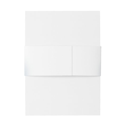 Elegant Bord Blauw Roos Eenvoudige Glam Bruiloft Uitnodigingen Wikkel (Achterkant Voorbeeld)