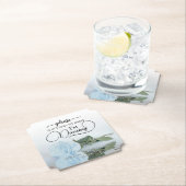 Elegant Bord blauw Roos Neem mijn Drink bruiloft n Kartonnen Onderzetters (Insitu)