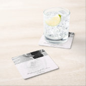 Elegant bord blush grijs roos paar kartonnen onderzetters (Insitu)