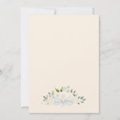 Elegant Bord Blush Peach Floral Formal Bruiloft Kaart (Achterkant)