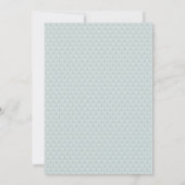 Elegant Bord Dusty Blue Romantic Wedding Kaart (Achterkant)