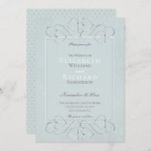 Elegant Bord Dusty Blue Romantic Wedding