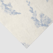 Elegant Bord geel en staalblauw botanisch Tissuepapier (Detail)