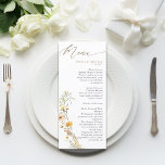 Elegant Bord Geel Waterverf Wildflowers Bruiloft Menu<br><div class="desc">Geniet van het toppunt van luxe met onze bleke gele wildflower bruiloft uitnodiging,  vervaardigd met de beste materialen en aandacht voor detail. Verhef je omgeving met dit statement stuk dat zeker indruk zal maken en al je bruiloftsgasten zal boeien.</div>