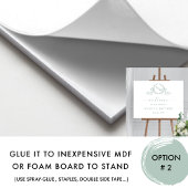 Elegant Bord Groen Monogram Huwelijk Welkom Teken Poster