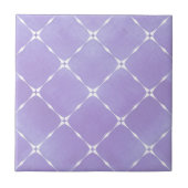 Elegant Bord Mauve & witte vierkanten Tegeltje (Voorkant)