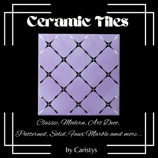 Elegant Bord Mauve & witte vierkanten Tegeltje