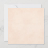 Elegant Bord Peach Roos met Oval Photo Weddenschap Bedankkaart (Achterkant)