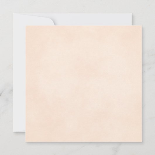 Elegant Bord Peach Roos met Oval Photo Weddenschap Bedankkaart (Achterkant)