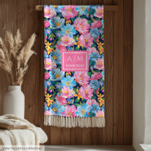 Elegant bord roze preppy waterverf verjaardagscade