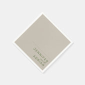 Elegant Bord Silver Minimal Modern Wedding Napkins Servet (Hoek)