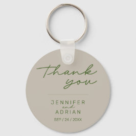 Elegant Bord Silver Minimal Wedding sleutelhanger