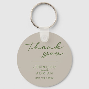 Elegant Bord Silver Minimal Wedding sleutelhanger