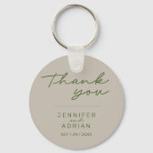 Elegant Bord Silver Minimal Wedding sleutelhanger (Achterkant)