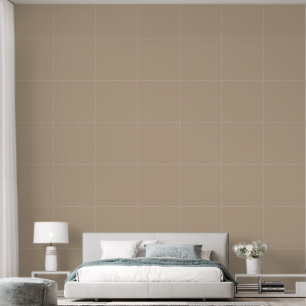 Elegant Bord Taupe effen kleur Slaapkamer Behang