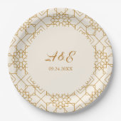 Elegant Bord voor crème en gouden bruiloft (Voorkant)