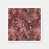 Elegant bordeaux goud abstract bloemig servet (Voorkant)