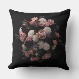 Elegant bordeaux romig bloemig Sierkussen