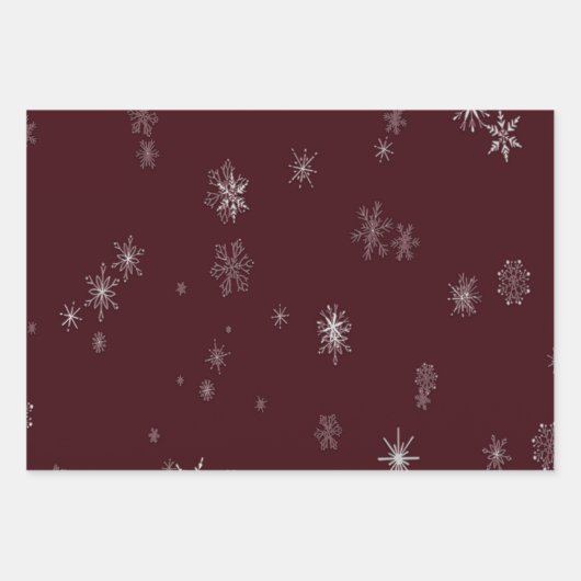 Elegant Bordeaux rood script kerst Inpakpapier Vel (Voorkant 2)